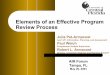 Elements of an Effective Program Review Process