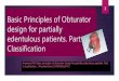 1 Basic Principles of Obturator design for partially 
