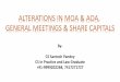 ALTERATIONS IN MOA & AOA, GENERAL MEETINGS & SHARE …