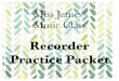 Recorder Practice Packet