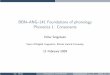 BBN--ANG--141 Foundations of phonology Phonetics 1: Consonants