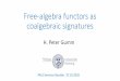 Free-algebra functors as coalgebraic signatures