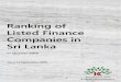 Ranking of Listed Finance Companies in Sri Lanka