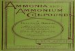 Ammonia and ammonium compounds : comprising their 