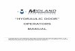 MIDLAND HYDRAULIC DOORS HYDRAULIC DOOR OPERATORS MANUAL