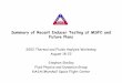 Summary of Recent Inducer Testing at MSFC and Future Plans