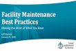 Facility Maintenance Best Practices