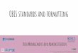 OBIS standards and formatting