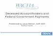 Deceased Accountholders and Federal Government Payments