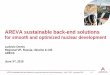 AREVA sustainable back-end solutions
