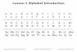 Lesson 1: Alphabet Introduction