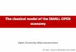 The classical model of the SMALL OPEN economy