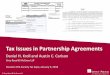 Tax Issues in Partnership Agreements - Gray Reed & McGraw