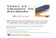 RD Sharma Solutions for Class 11 Maths Chapter 25–Parabola