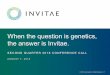 When the question is genetics, the answer is Invitae