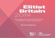 Elitist Britain 2019 - Sutton Trust