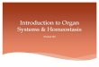 Introduction to Organ Systems & Homeostasis