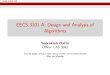 EECS 3101 A: Design and Analysis of Algorithms