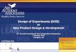 Design of Experiments (DOE) in New Product Design 