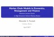 Markov Chain Models in Economics, Management and Finance