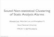 Sound Non-statistical Clustering of Static Analysis Alarms