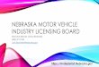Nebraska motor vehicle industry licensing board