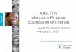 Area IV/V Mandarin Program Expression of Interest