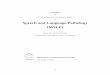 in Speech and Language Pathology (MSLP)