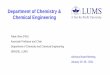 Department of Chemistry & Chemical Engineering