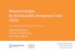 Behavioral Insights for the Sustainable Development Goals