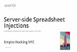 Server-side Spreadsheet Injections