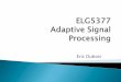 ELG7177 Source Coding and Data Compression