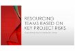 RESOURCING TEAMS BASED ON KEY PROJECT RISKS