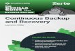 Continuous Backup and Recovery