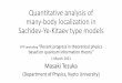 Quantitative analysis of many-body localization in Sachdev 