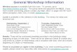 General Workshop Information - eol.ucar.edu