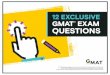 12 EXCLUSIVE GMAT EXAM QUESTIONS