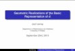 Geometric Realizations of the Basic Representation of sl 