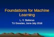 Foundations for Machine Learning - TU Dresden