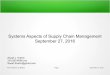 Systems Aspects of Supply Chain Management