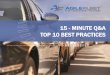15 - MINUTE Q&A TOP 10 BEST PRACTICES