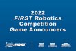 FRC Game Announcer 2020 - FIRST