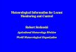 Meteorological Information for Locust Monitoring and 