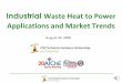 Industrial Waste Heat to Power Applications and Market Trends