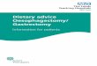 Dietary advice Oesophagectomy/ Gastrectomy