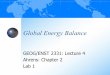 Global Energy Balance - lakeheadu.ca