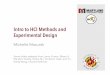Intro to HCI Methods and Experimental Design - UMD