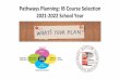 Pathways Planning: IB Course Selection 2021-2022 School Year