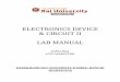 ELECTRONICS DEVICE & CIRCUIT II LAB MANUAL