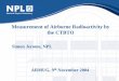 Measurement of Airborne Radioactivity by the CTBTO